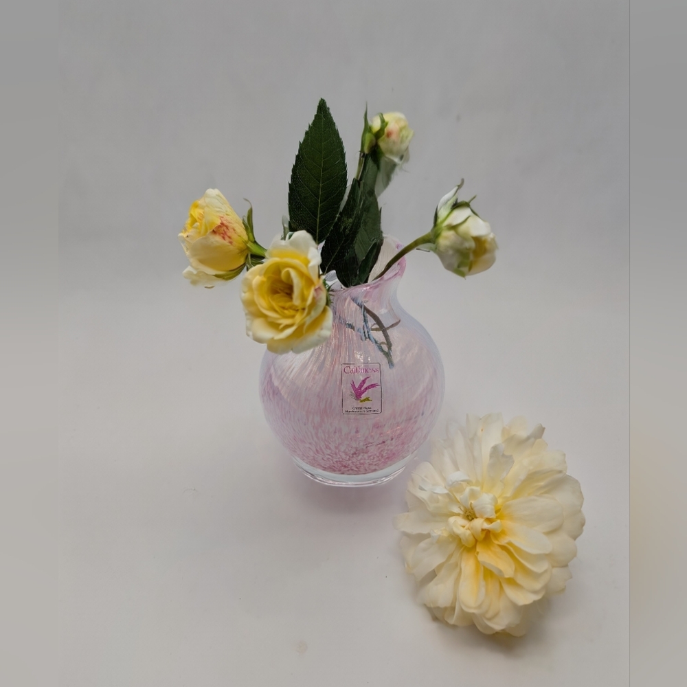 Caithness Scotland Handmade Crystal Art Bud Vase